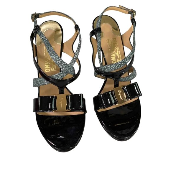 Salvatore Ferragamo T-Strap Strappy Heels. Size 5 - Picture 7 of 7